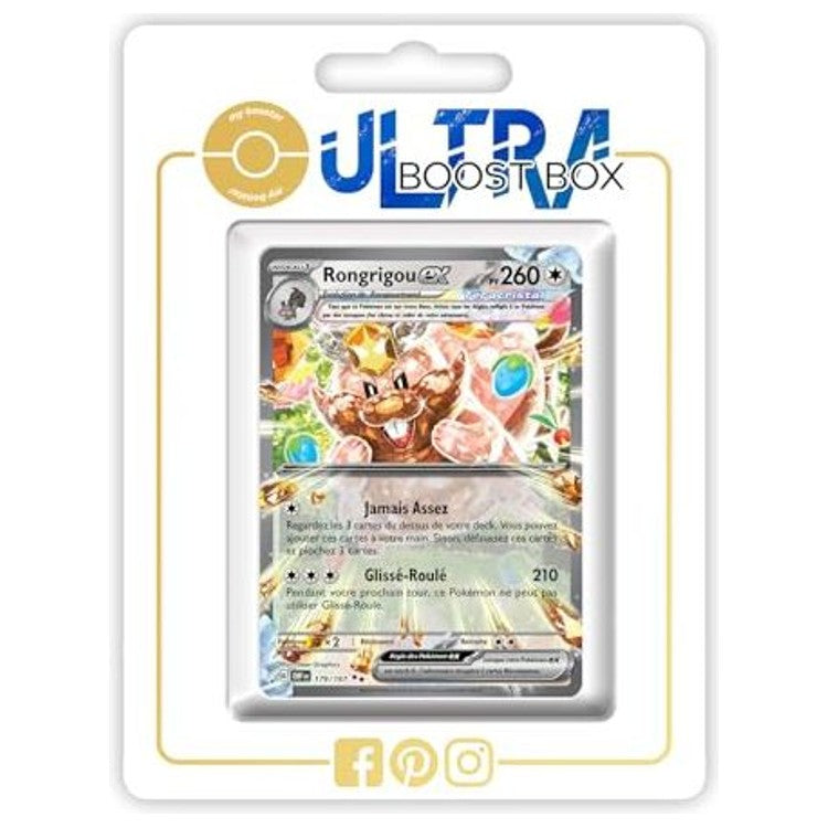 Carte Pokémon Rongrigou ex Téracristal 179/197 en français, recto, issue de l’extension Flammes Obsidiennes Écarlate et Violet EV03