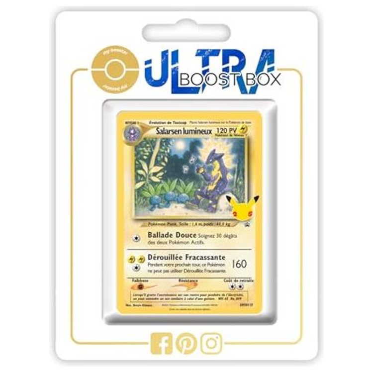 Carte Pokémon Salarsen Lumineux SWSH137 Holo du set Célébrations Épée et Bouclier 7.5, vue de face en édition française.