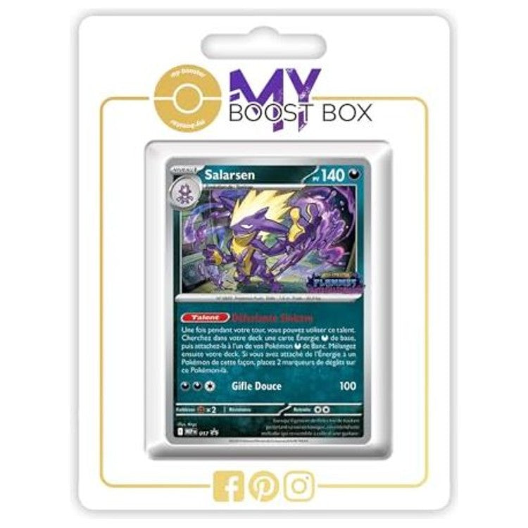 Carte Pokémon Salarsen MEP017 Holo recto, édition française de l’extension Flammes Fantasmagoriques bloc Méga-Évolution 02