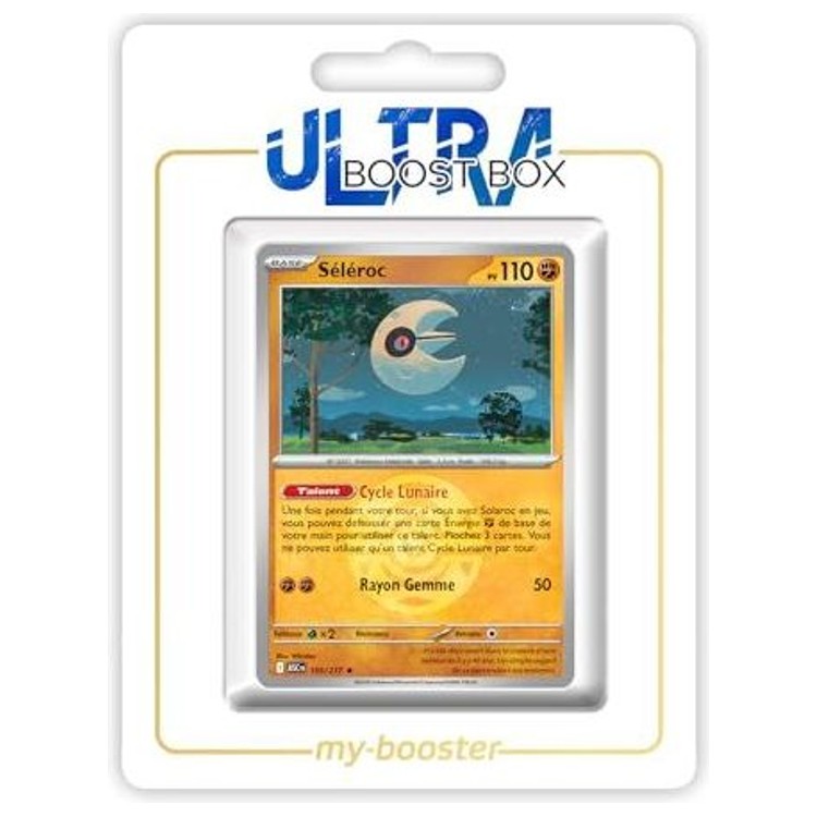Carte Pokémon Séléroc 105/217 en version Reverse de l’extension Héros Transcendants, recto détaillé du Pokémon Psy Roche.