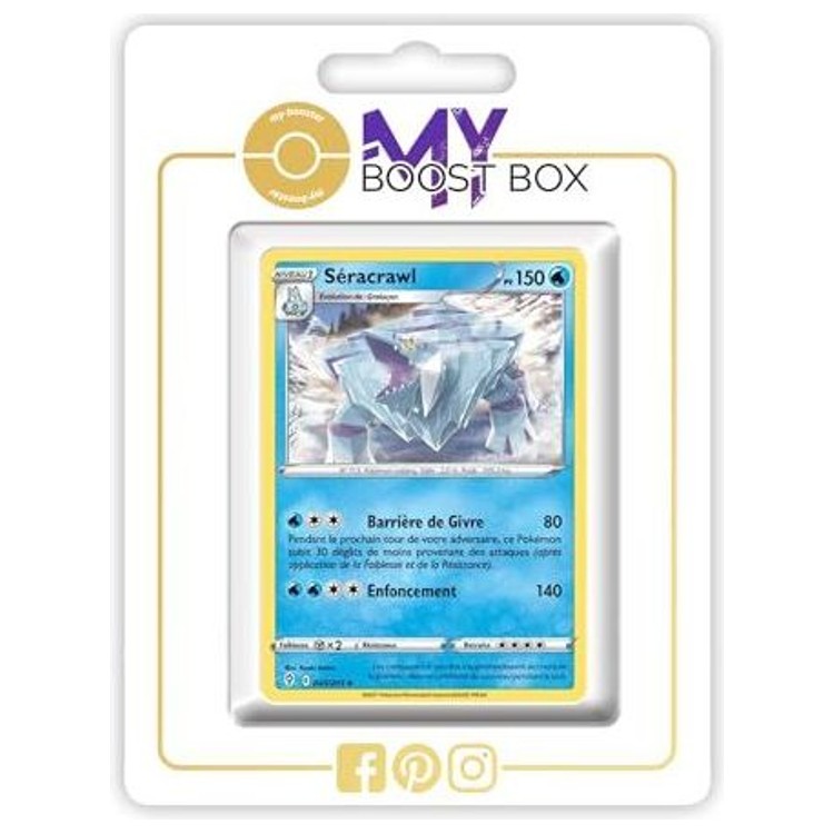 Carte Pokémon Séracrawl 045/203 en version Reverse de l’extension Évolution Céleste, recto en français issue du bloc Épée et Bouclier EB07.