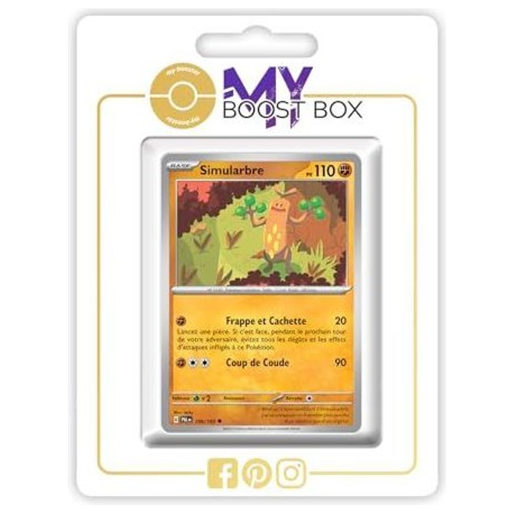 Carte Pokémon Simularbre 109/193 en version Reverse de l’extension Évolutions à Paldea Écarlate et Violet 02, vue de face en gros plan.