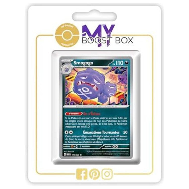 Carte Pokémon Smogogo 110/165 en version Holo ou Reverse de l’extension 151 Écarlate et Violet EV03.5, vue de face avec les détails de l’illustration.