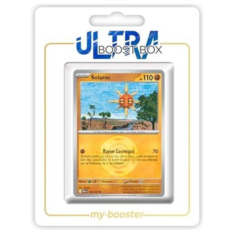 Carte Pokémon Solaroc 106/217 en version Reverse de l’extension Héros Transcendants, vue de face avec l’illustration complète.