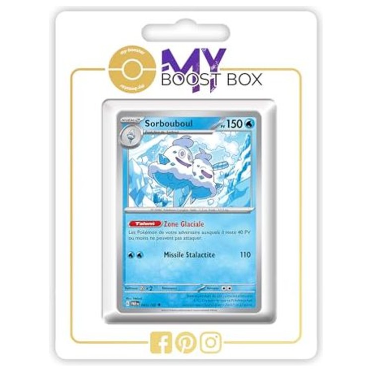 Carte Pokémon Sorbouboul 045/182 en version Reverse de l’extension Faille Paradoxe Écarlate et Violet 04, vue de face en français.