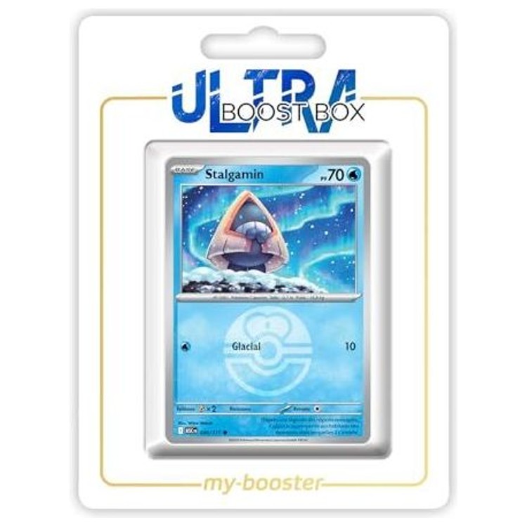 Carte Pokémon Stalgamin 046/217 en version Reverse de l’extension Héros Transcendants, recto en français issue du bloc Méga-Évolution 02.5.