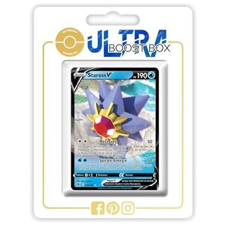 Carte Staross V visible au centre d’un support blanc marqué ULTRA BOOST BOX.