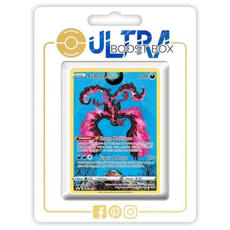 Carte Pokemon Sulfura de Galar SWSH284 Alternative Pokemon Gallery en francais, vue de face, issue de l extension Zenith Supreme Epée et Bouclier 12.5