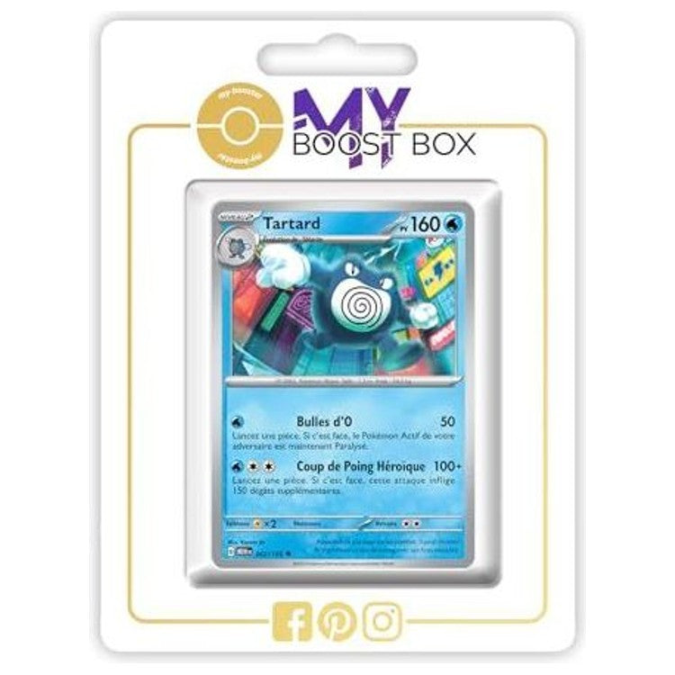 Carte Pokémon Tartard 062/165 en version Reverse de l’extension 151 du bloc Écarlate et Violet, vue de face dans le coffret Myboost EV03.5.
