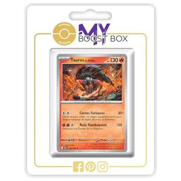 Carte Pokémon Tauros de Paldea 028/193 en version Reverse de l’extension Évolutions à Paldea EV02, vue de face avec l’illustration complète.
