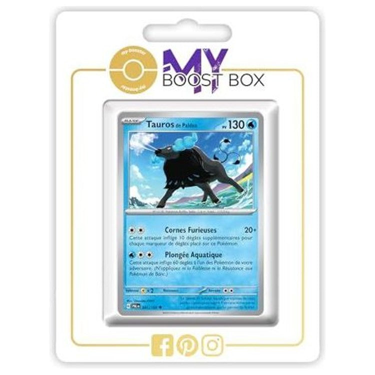 Carte Pokémon Tauros de Paldea 041/193 en version Reverse de l’extension Évolutions à Paldea Écarlate et Violet 02, vue de face détaillée.