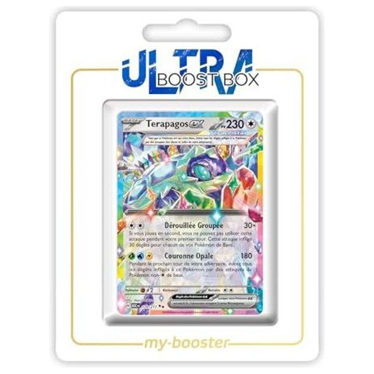 Carte Pokémon Terapagos ex 179/217 Téracristal, édition française Héros Transcendants, vue de face avec l’illustration cristalline détaillée.