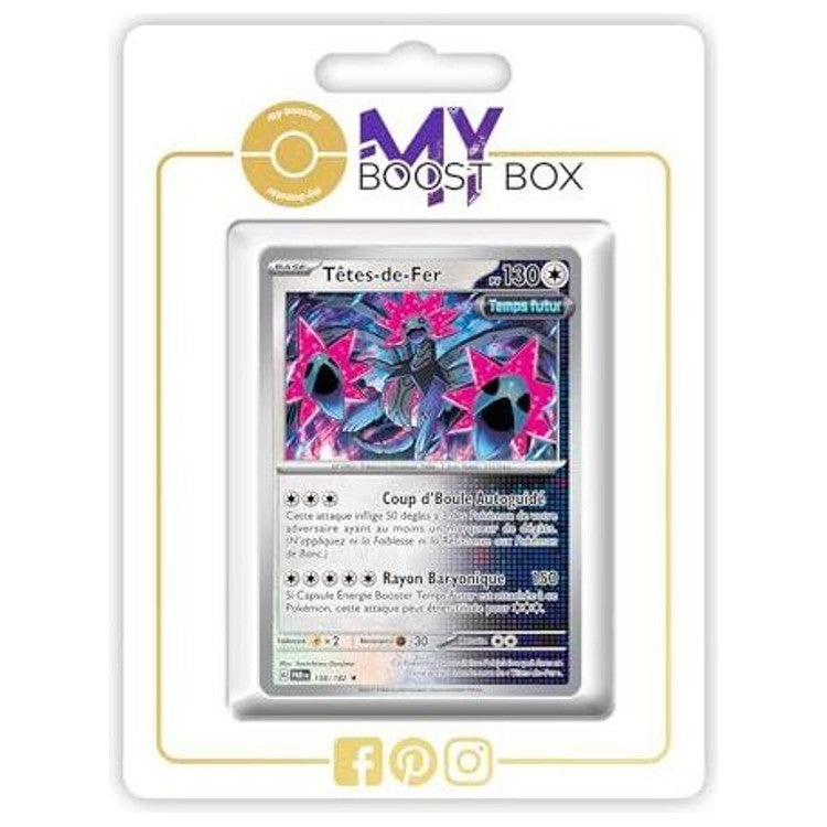 Carte Têtes-de-Fer visible dans une présentation blanche marquée MY BOOST BOX, avec son illustration colorée.