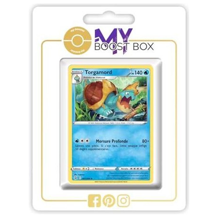 Carte Pokémon Torgamor 081/264 en version Reverse de l’extension Poing de Fusion, bloc Épée et Bouclier 08, vue de face détaillée.