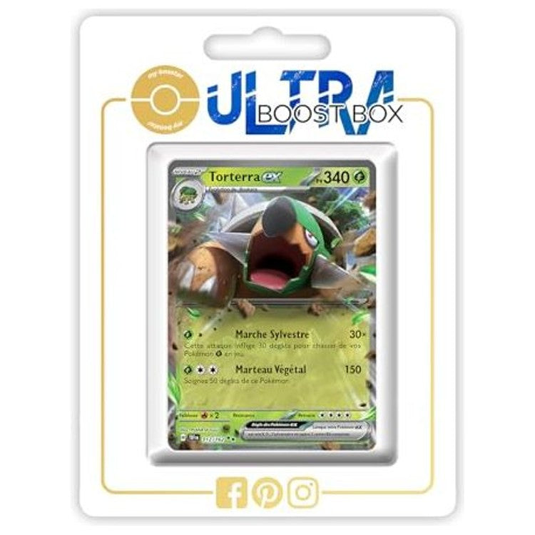 Carte Pokémon Torterra ex 012/162 en français, recto, issue de l’extension Forces Temporelles du bloc Écarlate et Violet EV05