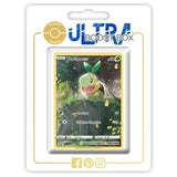 Carte Pokémon Tortipouss GG31/GG70 Galerie Secrète recto, édition française Zénith Suprême du bloc Épée et Bouclier mise en avant dans le coffret.