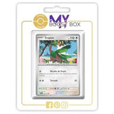 Carte Tropius visible dans une présentation blanche, avec son illustration, ses 110 PV et ses attaques.
