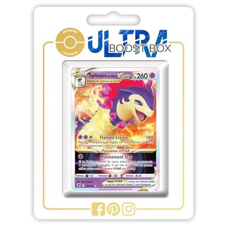 Carte Pokémon Typhlosion de Hisui VSTAR 054/189 en français, recto, issue de l’extension Astres Radieux Épée et Bouclier 10