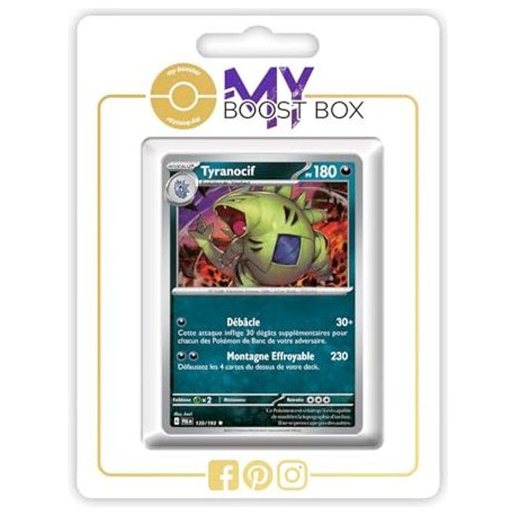 Carte Pokémon Tyranocif 135/193 en version Holo ou Reverse de l’extension Évolutions à Paldea Écarlate et Violet 02, vue de face détaillée.