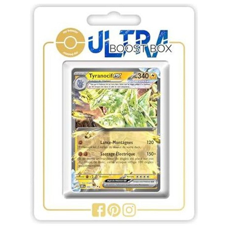Carte Pokémon Tyranocif ex 066/197 Téracristal, édition française Flammes Obsidiennes EV03, vue de face avec l’illustration complète du Pokémon.