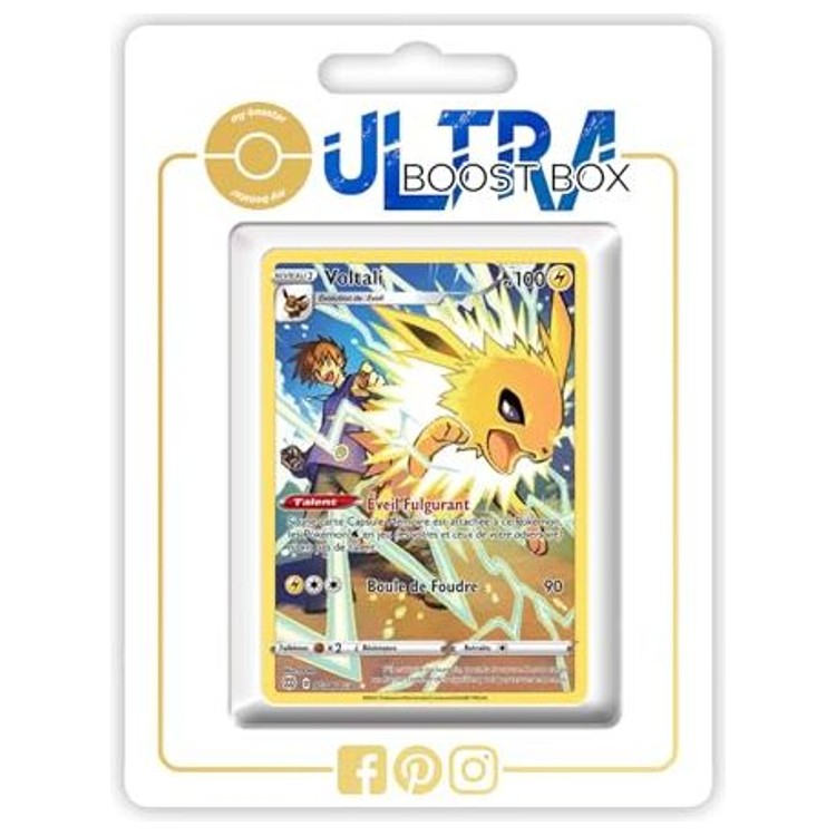 Carte Pokémon Voltali TG04/TG30 Alternative Pokémon Gallery Secrète, recto en français de l’extension Stars Étincelantes Épée et Bouclier EB09