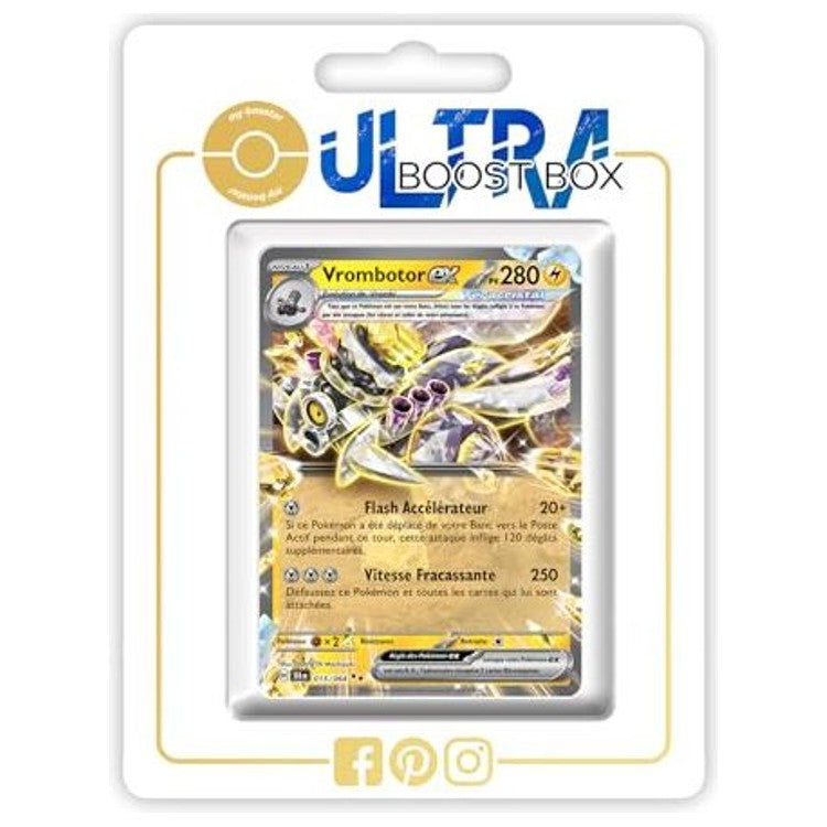 Carte Pokémon Vrombotor ex 015/064 Téracristal de l’extension Fable Nébuleuse Écarlate et Violet 6.5, vue de face avec l’illustration complète