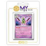 Carte Xatu visible dans un emballage blanc marqué My Boost Box, avec son illustration et ses informations de jeu.