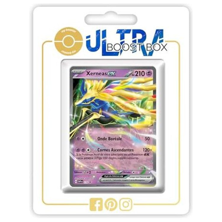 Carte Pokémon Xerneas ex SV179 Ultra Rare de l’extension Étincelles Déferlantes Écarlate et Violet 08, vue de face avec l’illustration complète du Pokémon légendaire.