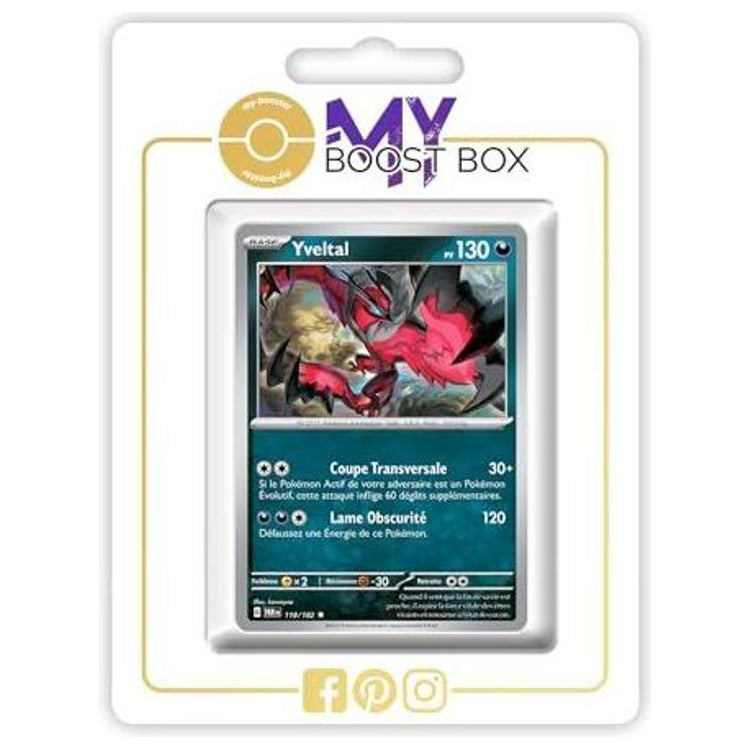Carte Pokémon Yveltal 118/182 en version Holo ou Reverse de l’extension Faille Paradoxe Écarlate et Violet 04, vue de face en français.