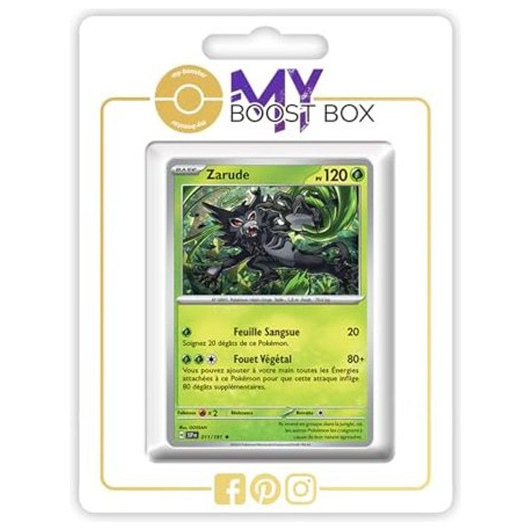 Carte Pokémon Zarude 011/191 Holo ou Reverse de l’extension Étincelles Déferlantes Écarlate et Violet EV08, vue de face en français.