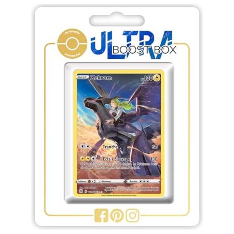 Carte Pokémon Zekrom TG05/TG30 Alternative Pokémon Gallery Secrète Stars Étincelantes, vue de face en édition française officielle.