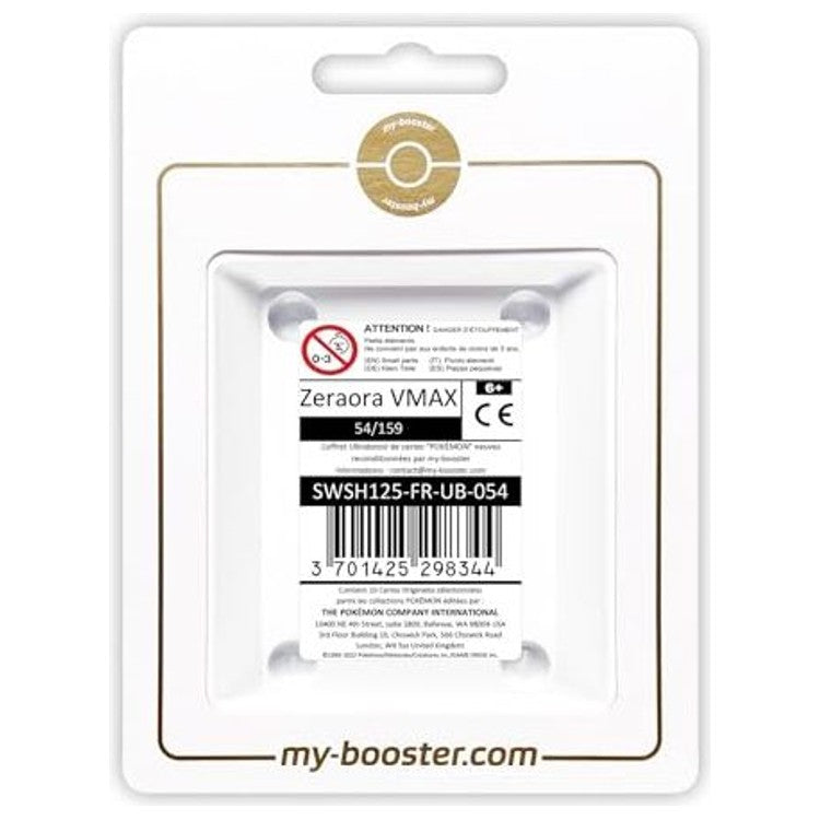 Carte Pokémon Zeraora VMAX 054/159 ultra rare de l’extension Zénith Suprême, vue de face avec l’illustration complète en français