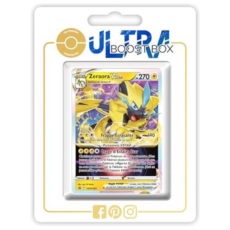 Carte Pokémon Zeraora VSTAR SWSH265 Ultra Rare, recto en français issue de l’extension Tempête Argentée Épée et Bouclier 12